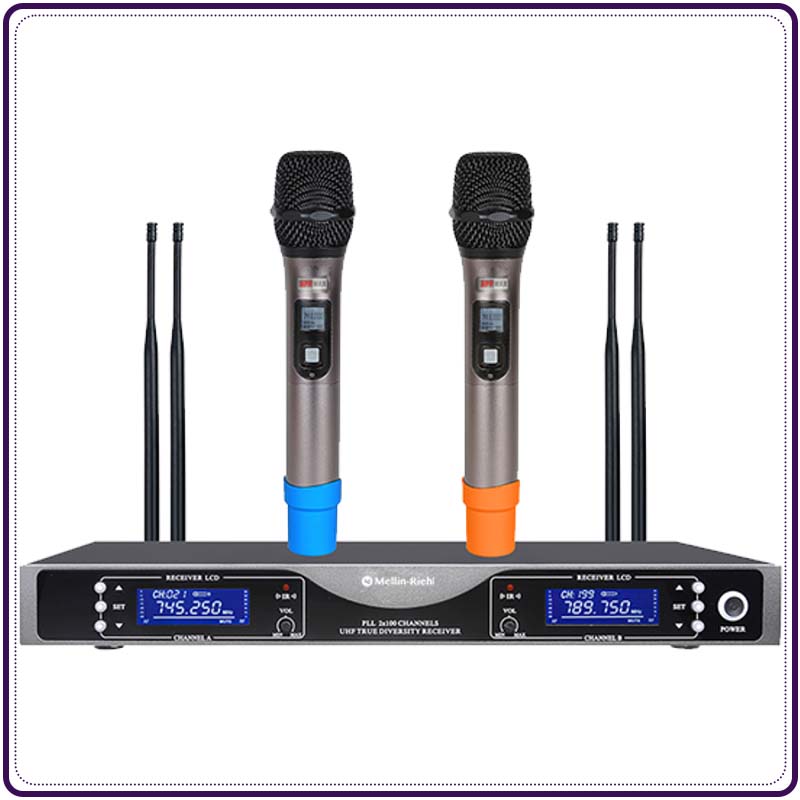 真分集一拖二无线话筒